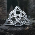 Large Celtic Triquetra Tartan Pin - Handmade in Scotland