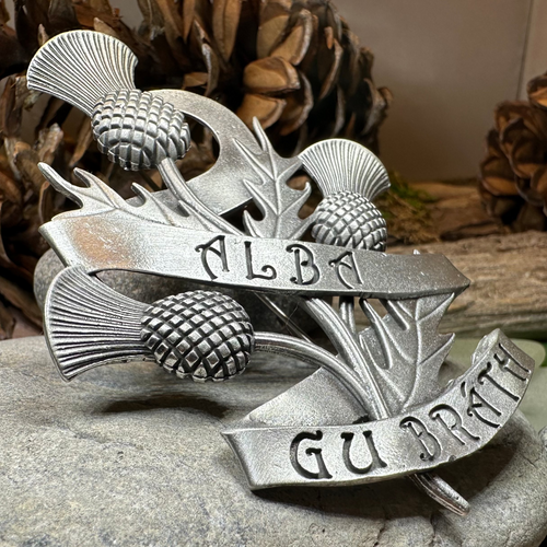 Alba Gu Brath Thistle Kilt Pin - Handmade in Scotland