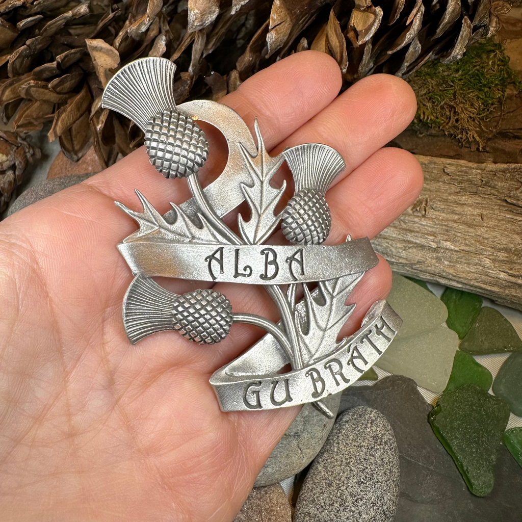 Alba Gu Brath Thistle Kilt Pin - Handmade in Scotland