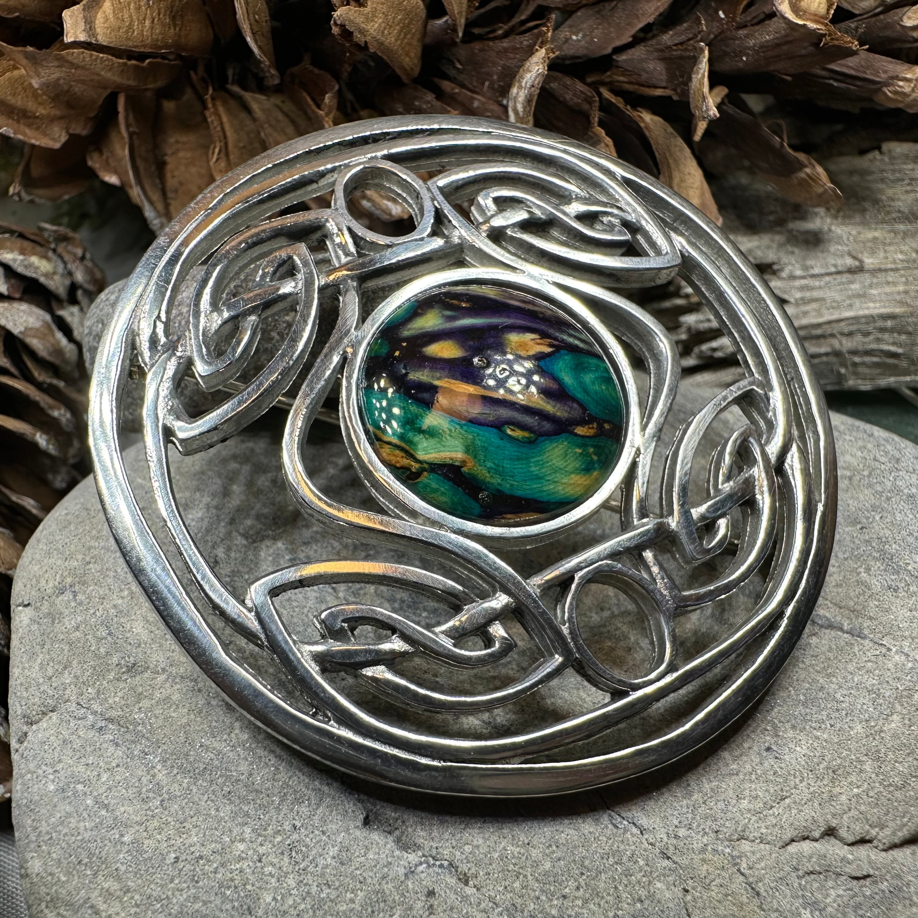 Heathergems Celtic Knot Brooch - Classic Scottish Jewelry
