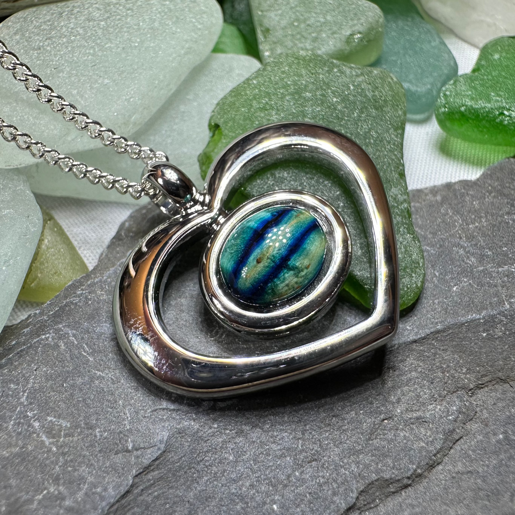 Heathergems Open Heart Necklace - Handmade in Scotland