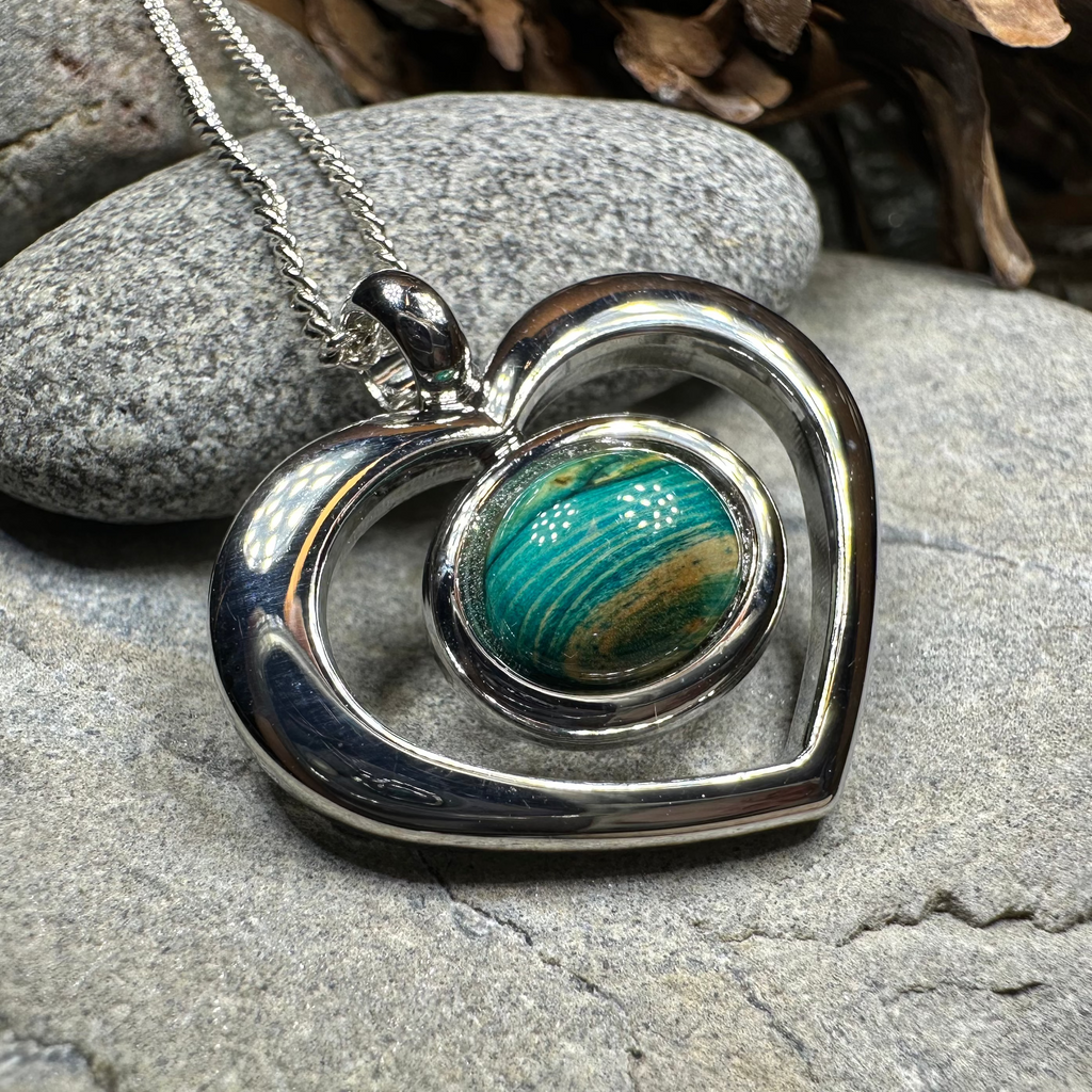 Heathergems Open Heart Necklace - Handmade in Scotland