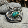 Heathergems Open Heart Necklace - Handmade in Scotland