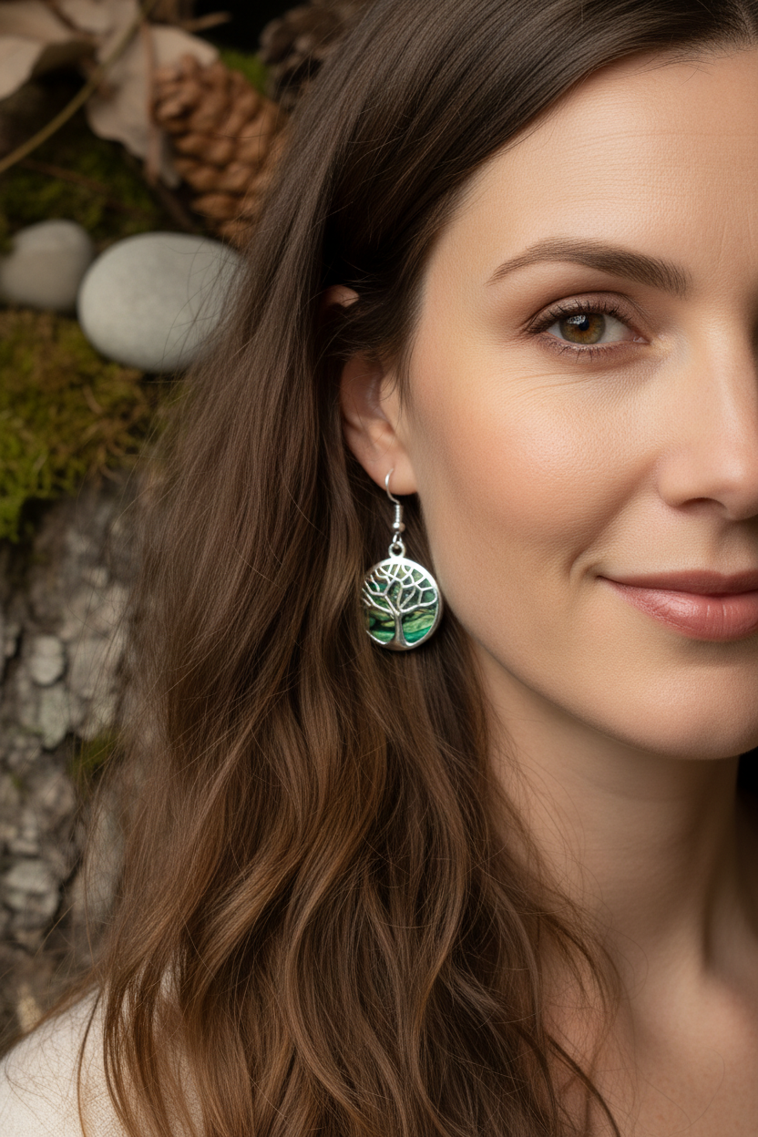 Heathergems Tree of Life Earrings from Scotland
