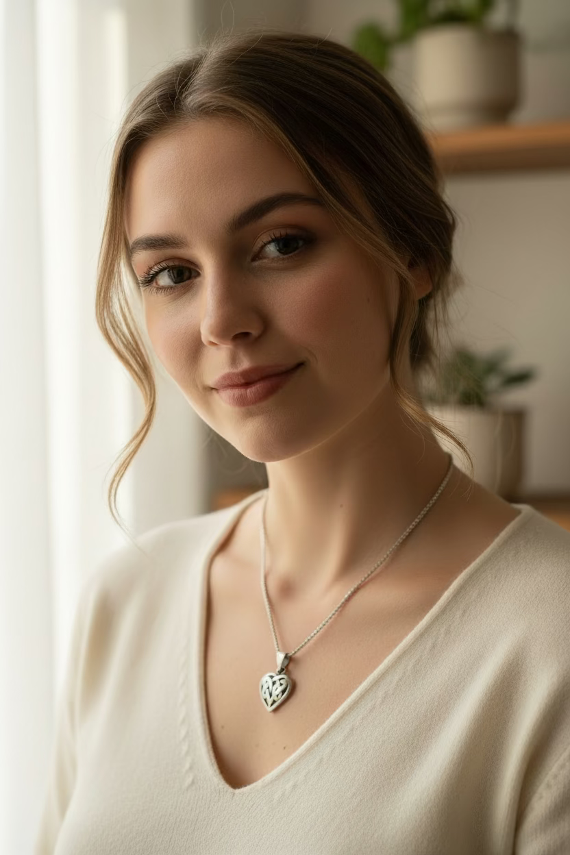 Petite Celtic Heart Necklace