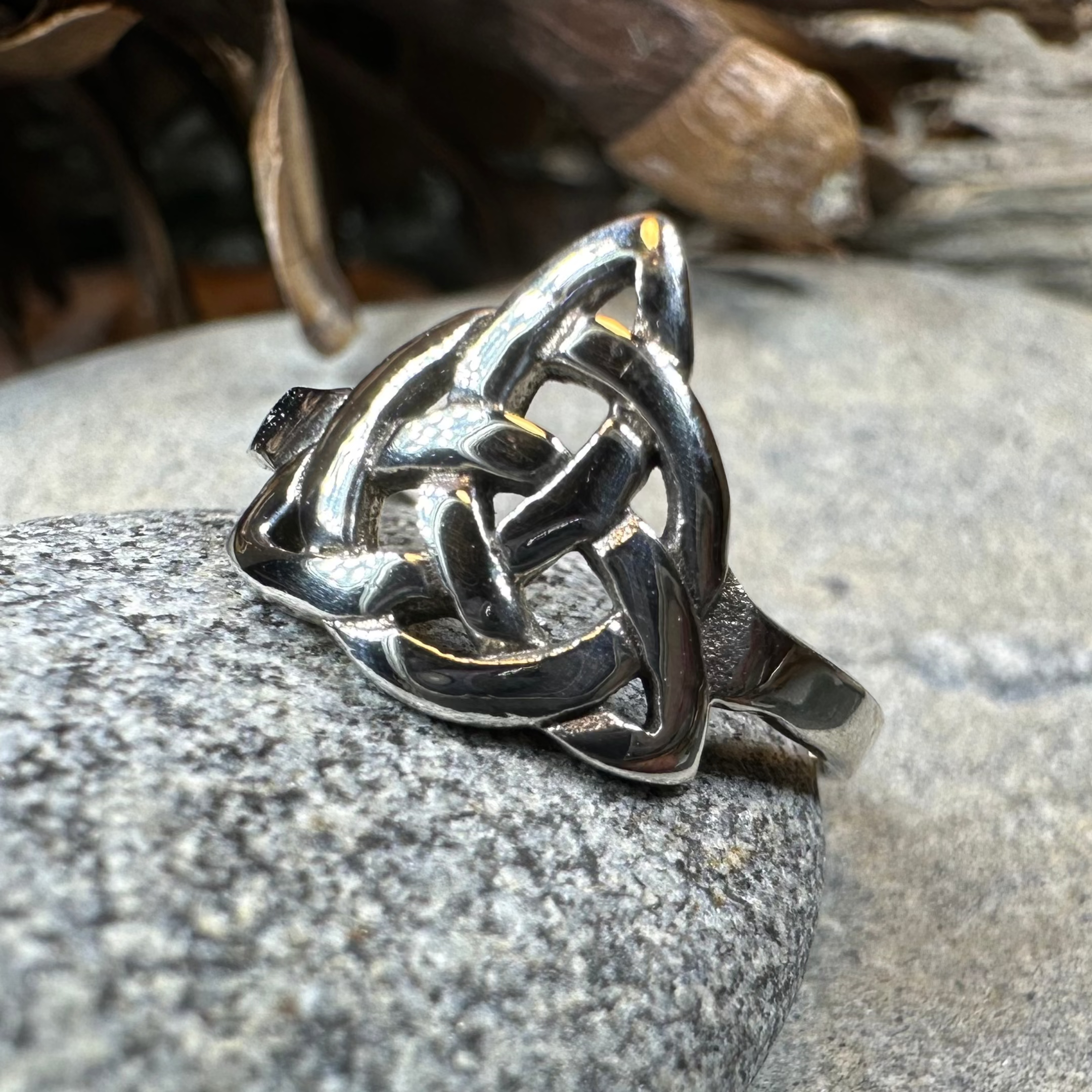 Dainty Little Celtic Knot Ring in Sterling Silver