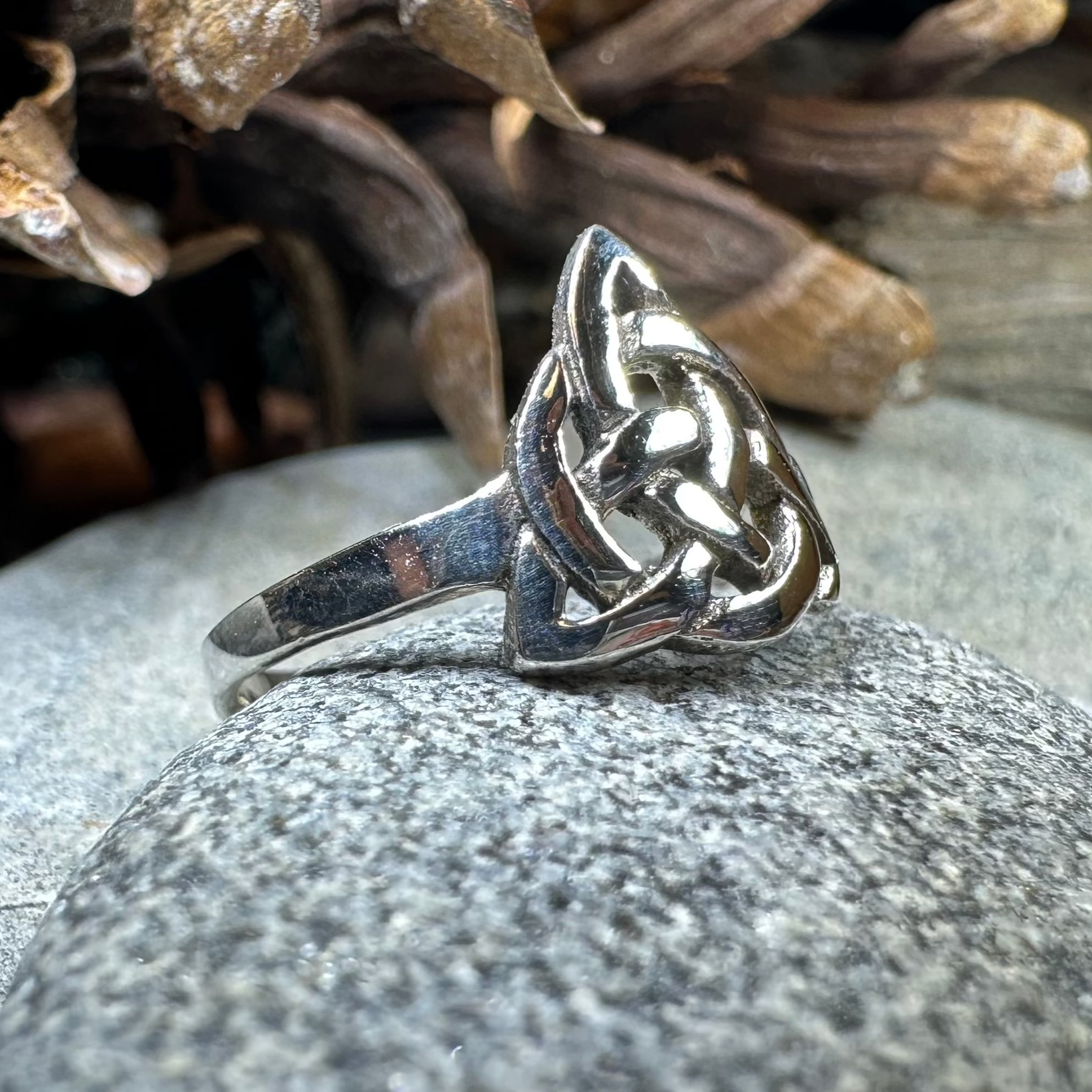Dainty Little Celtic Knot Ring in Sterling Silver