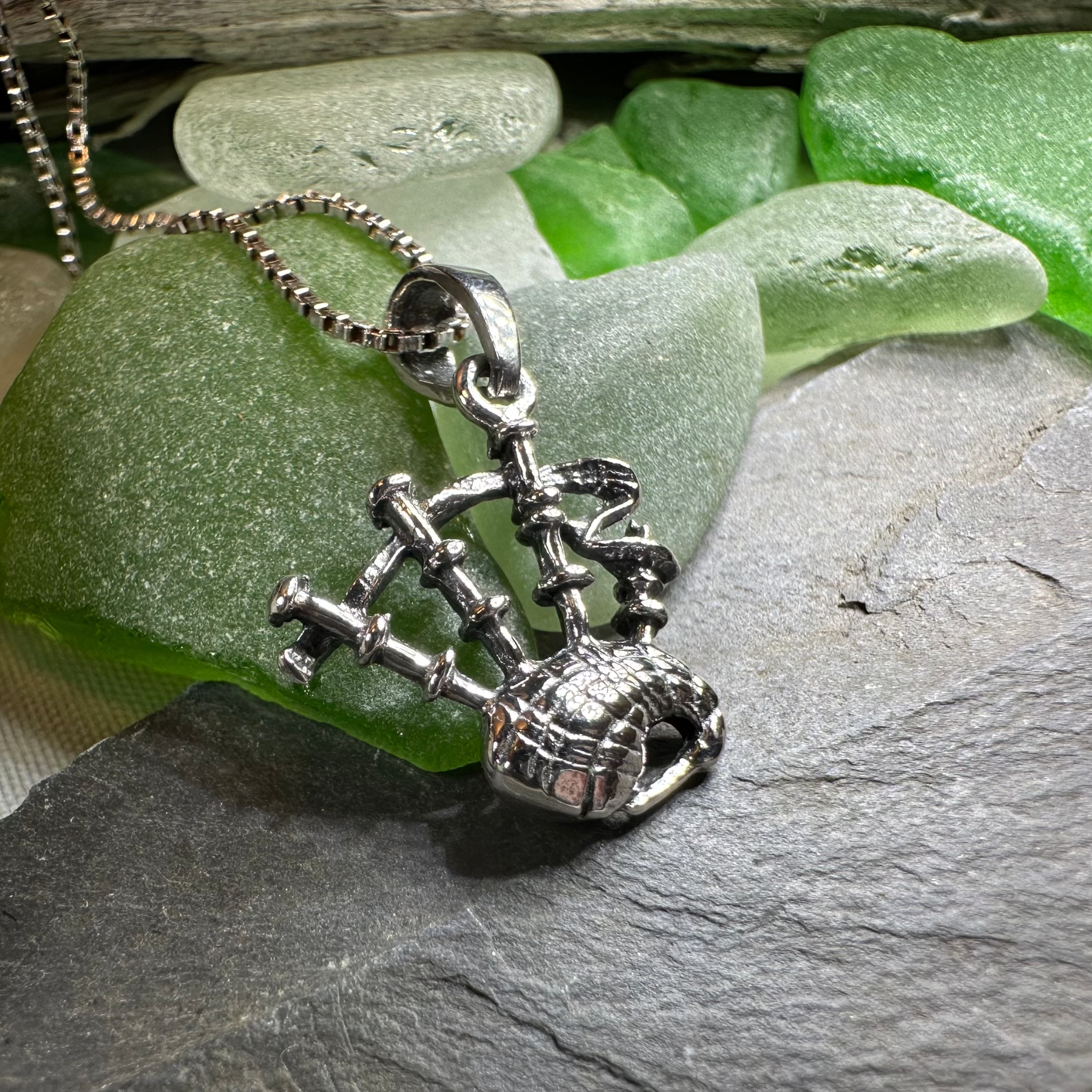 Tartan Bagpipes Necklace