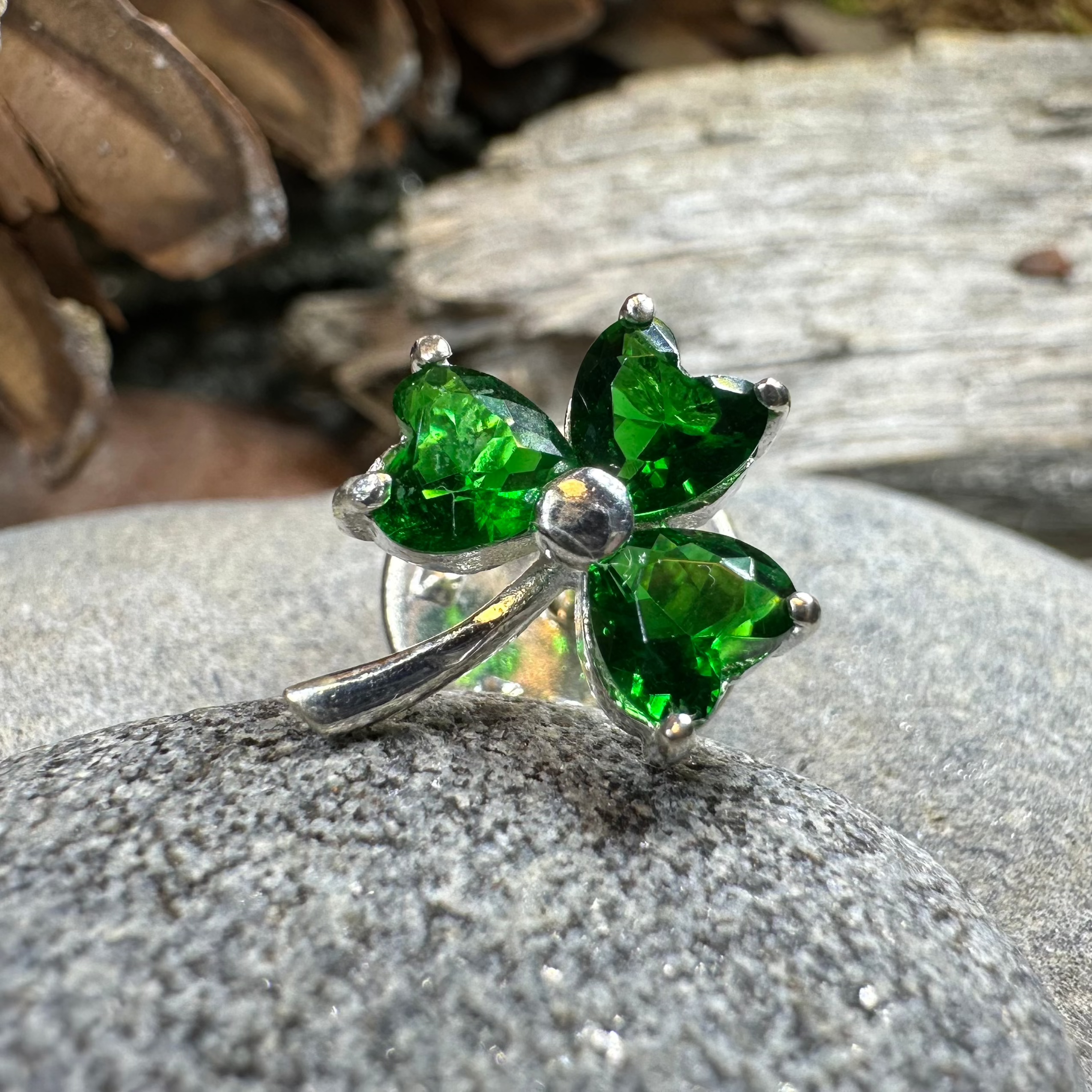 Irish Forever Shamrock Lapel Pin in Sterling Silver