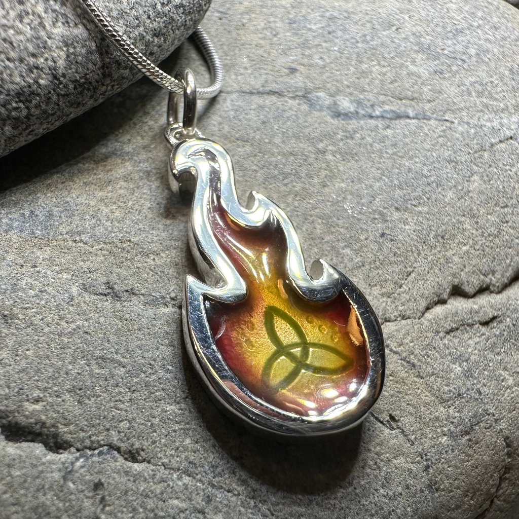 Mystical Celtic Flame Necklace - Handmade in Scotland