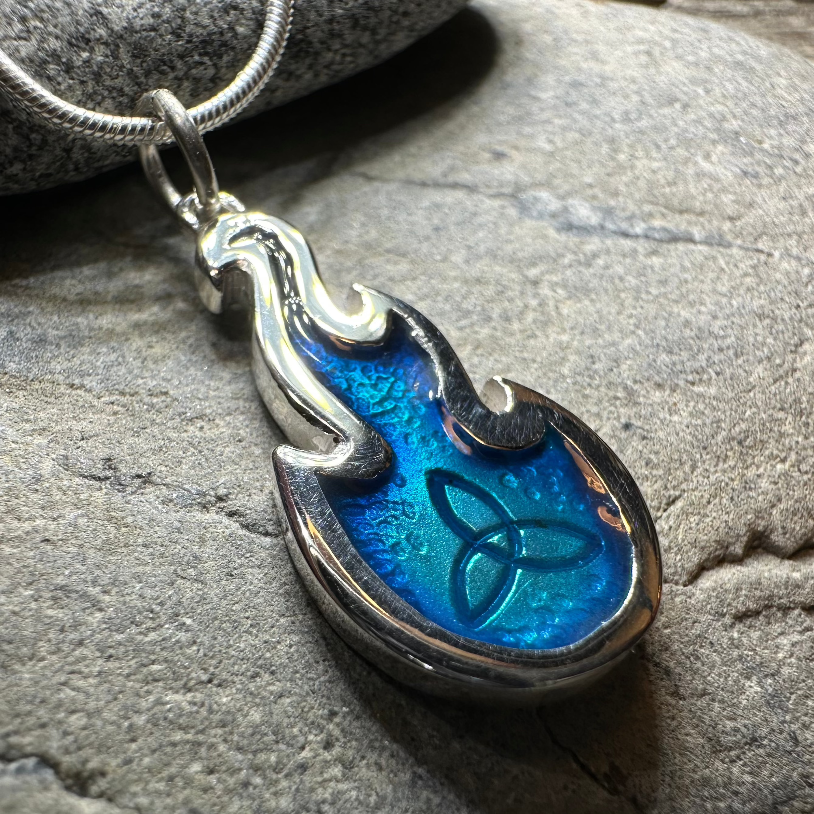 Mystical Celtic Flame Necklace - Handmade in Scotland