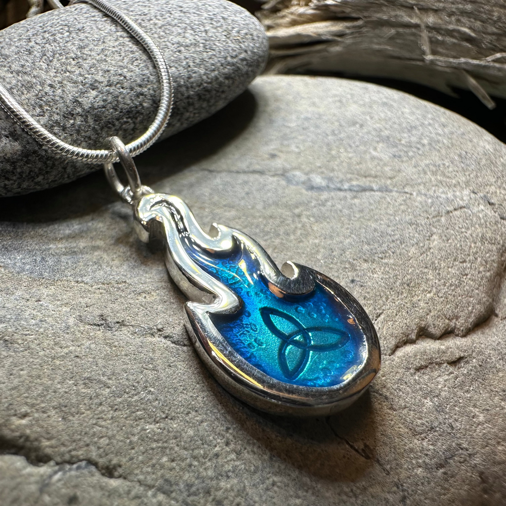 Mystical Celtic Flame Necklace - Handmade in Scotland