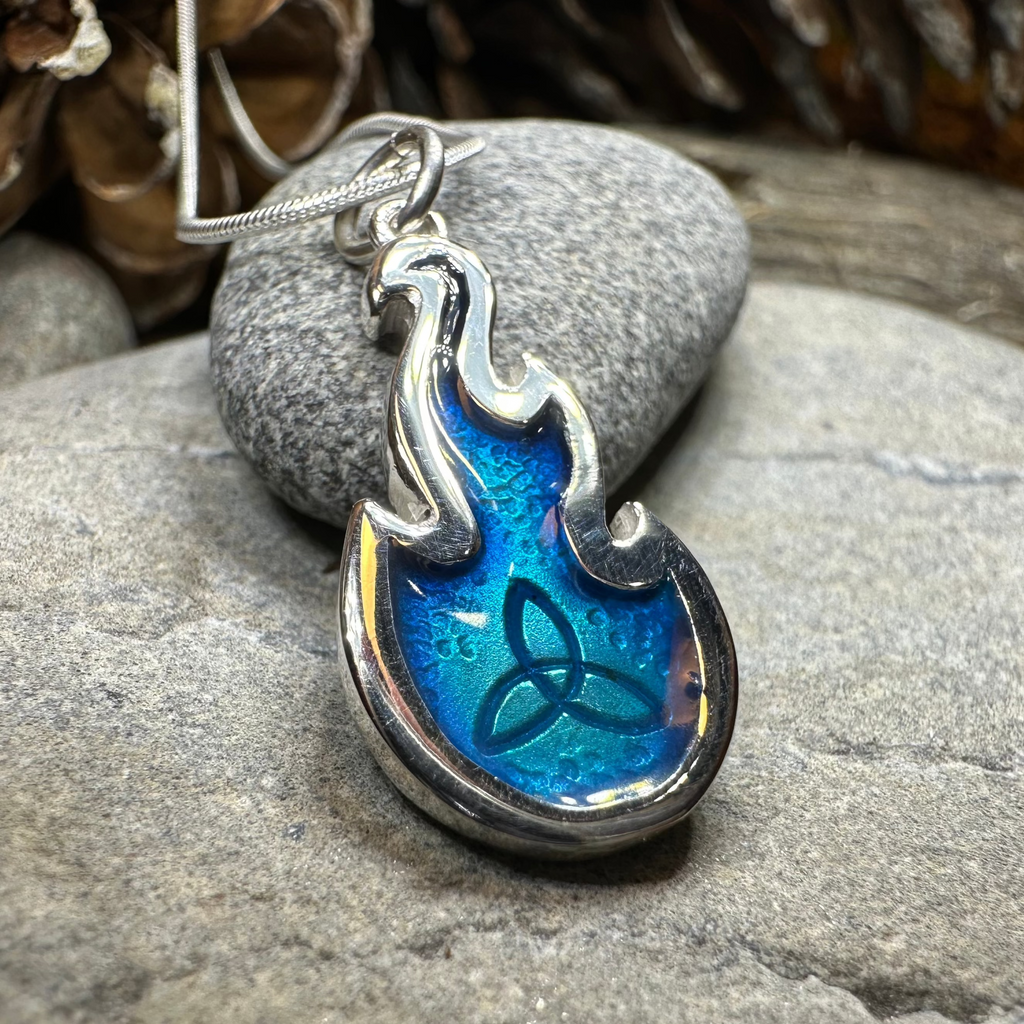 Mystical Celtic Flame Necklace - Handmade in Scotland