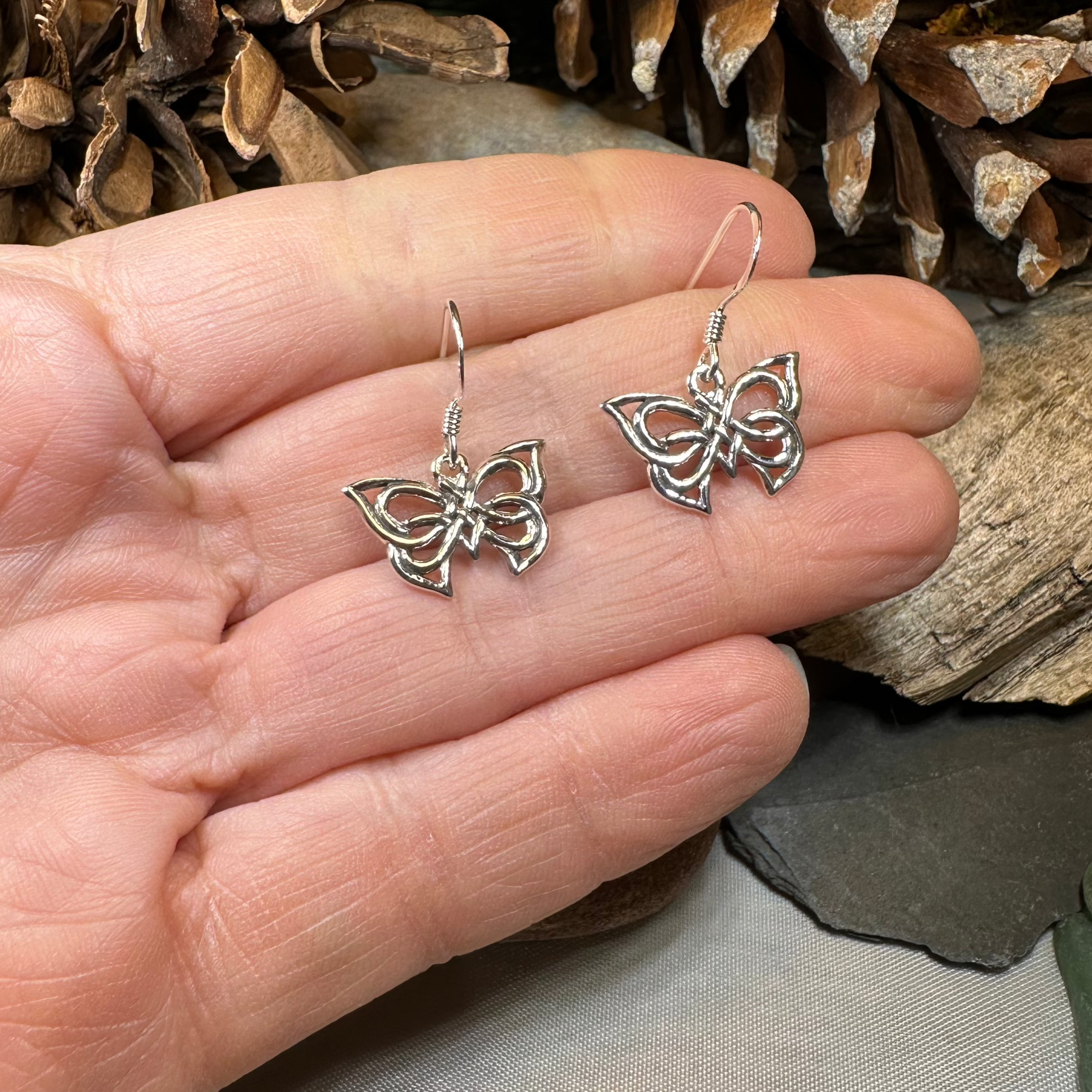 Flutter Celtic Butterfly Earrings