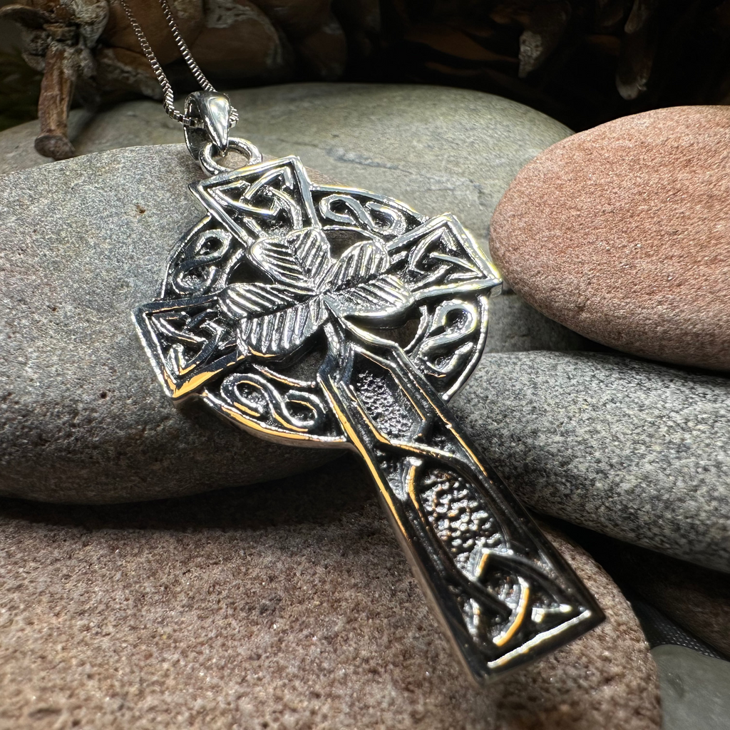 Collins Celtic Cross Shamrock Necklace