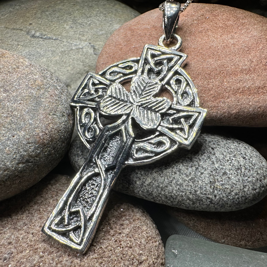 Collins Celtic Cross Shamrock Necklace