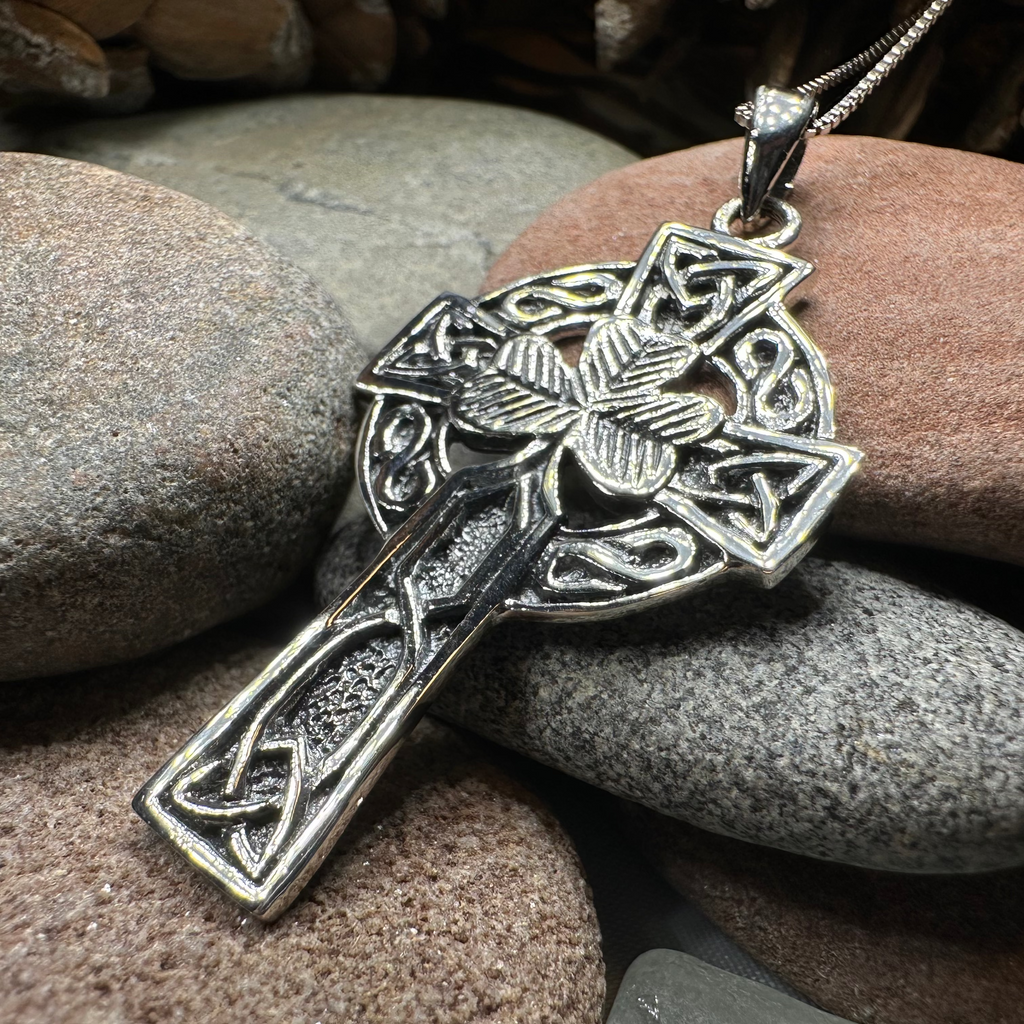 Collins Celtic Cross Shamrock Necklace