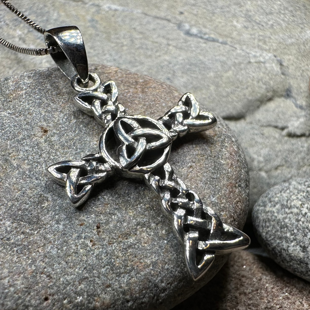 Trinity Knot Celtic Cross Necklace