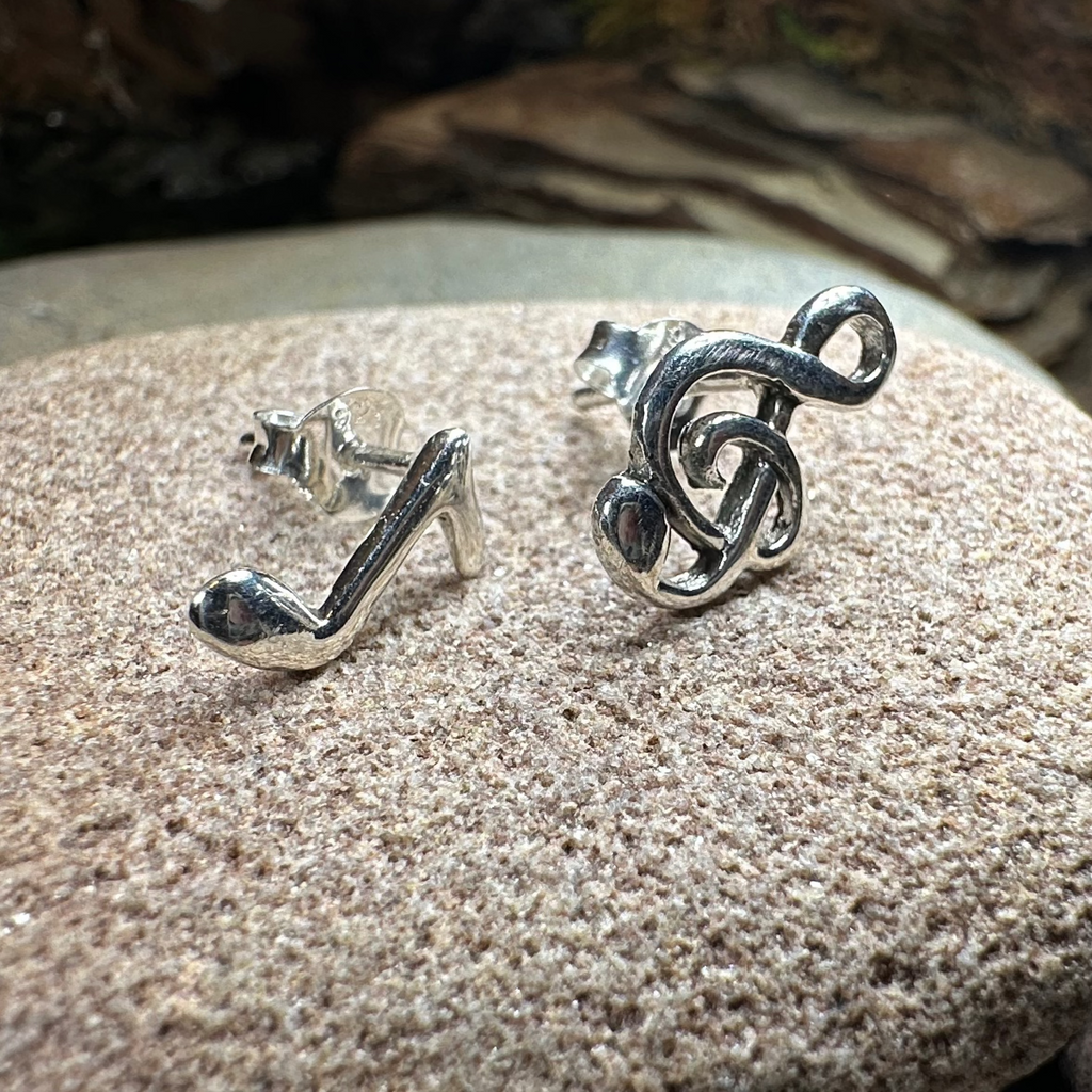 Music Note Stud Earrings