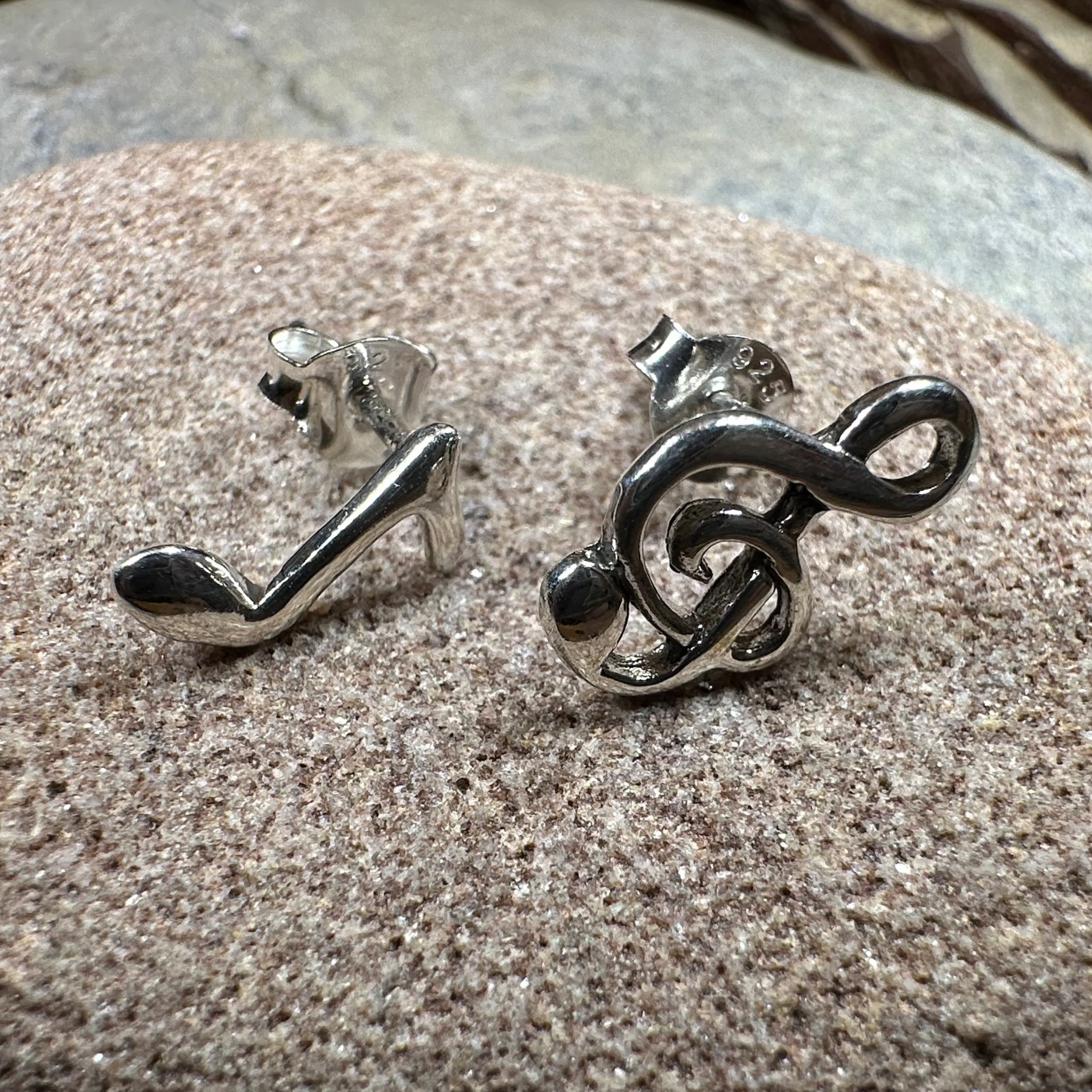 Music Note Stud Earrings