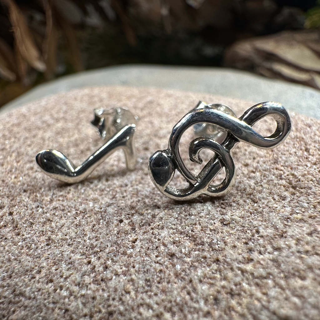 Music Note Stud Earrings