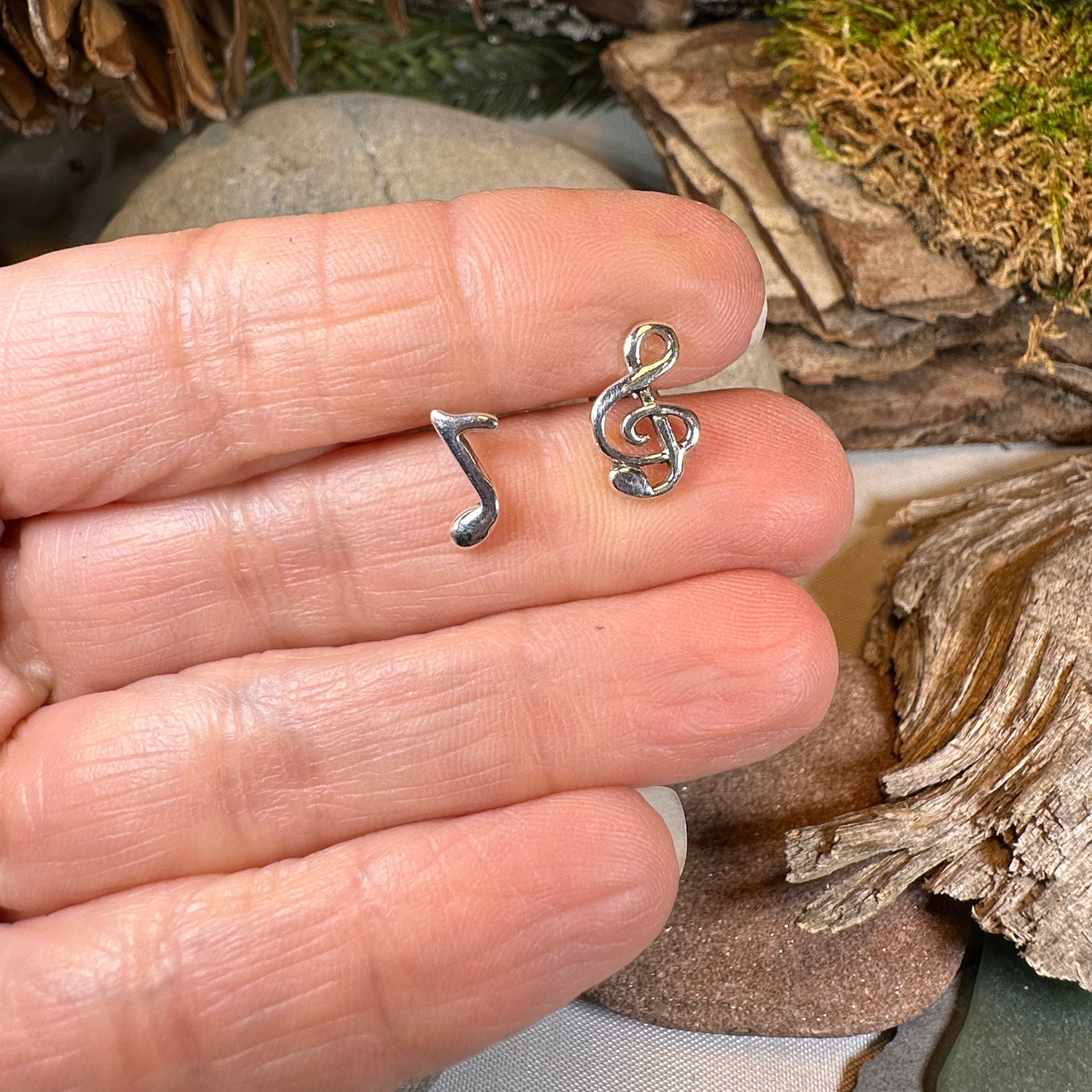 Music Note Stud Earrings