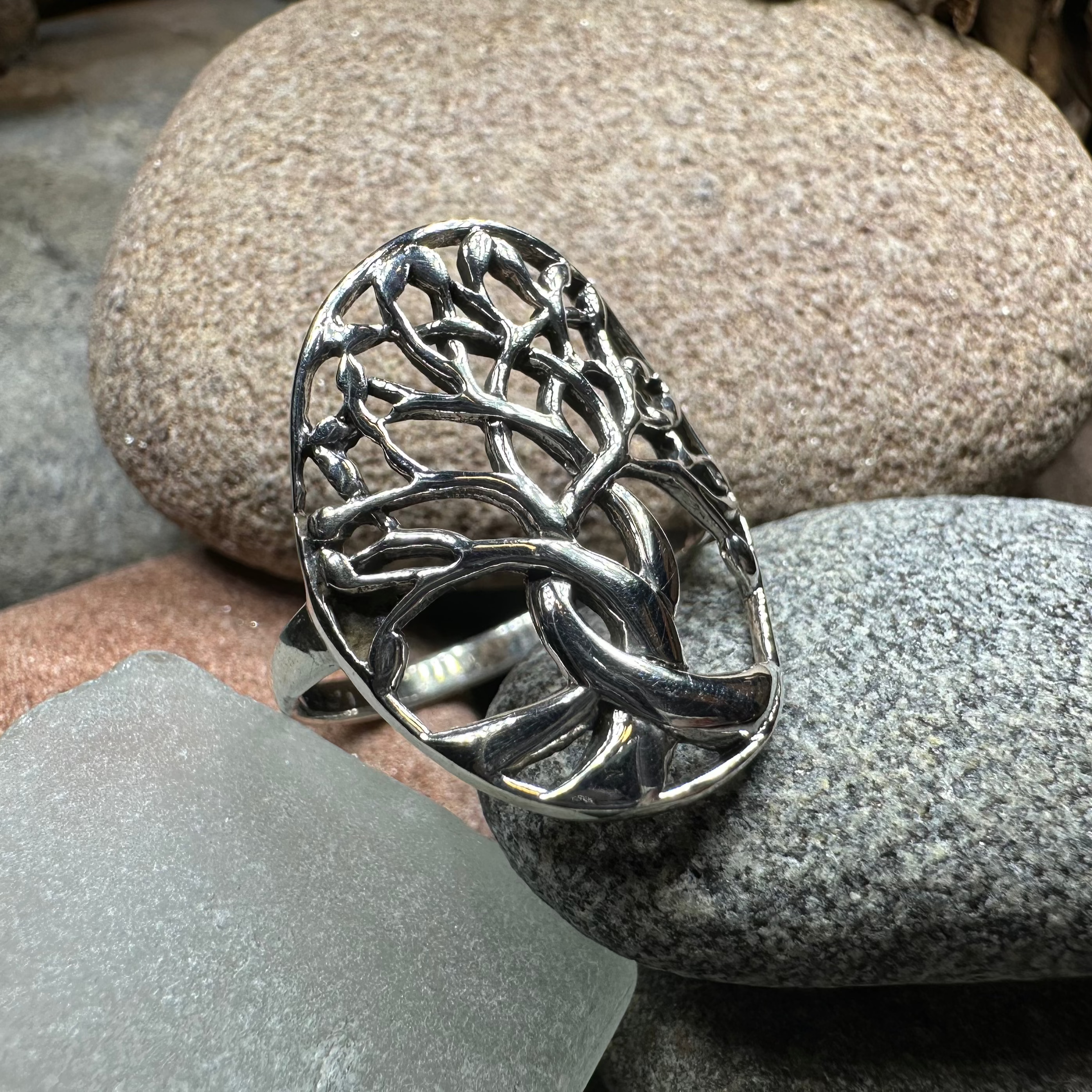 Rona Celtic Tree of Life Ring in Sterling Silver