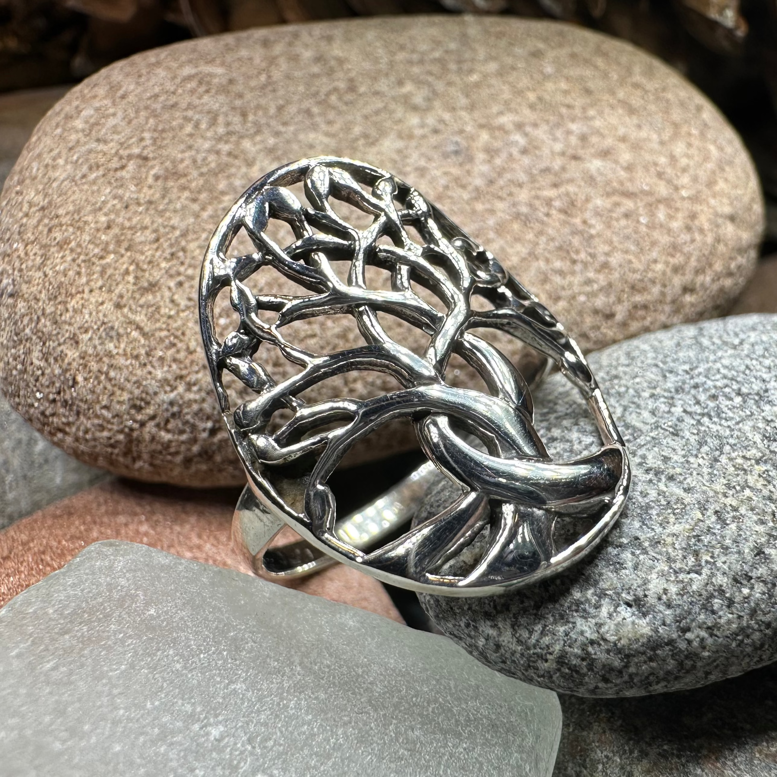 Rona Celtic Tree of Life Ring in Sterling Silver