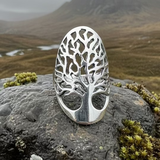 Caroline Tree of Life Ring in Sterling Silver