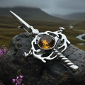 Crystal Stag Kilt Pin