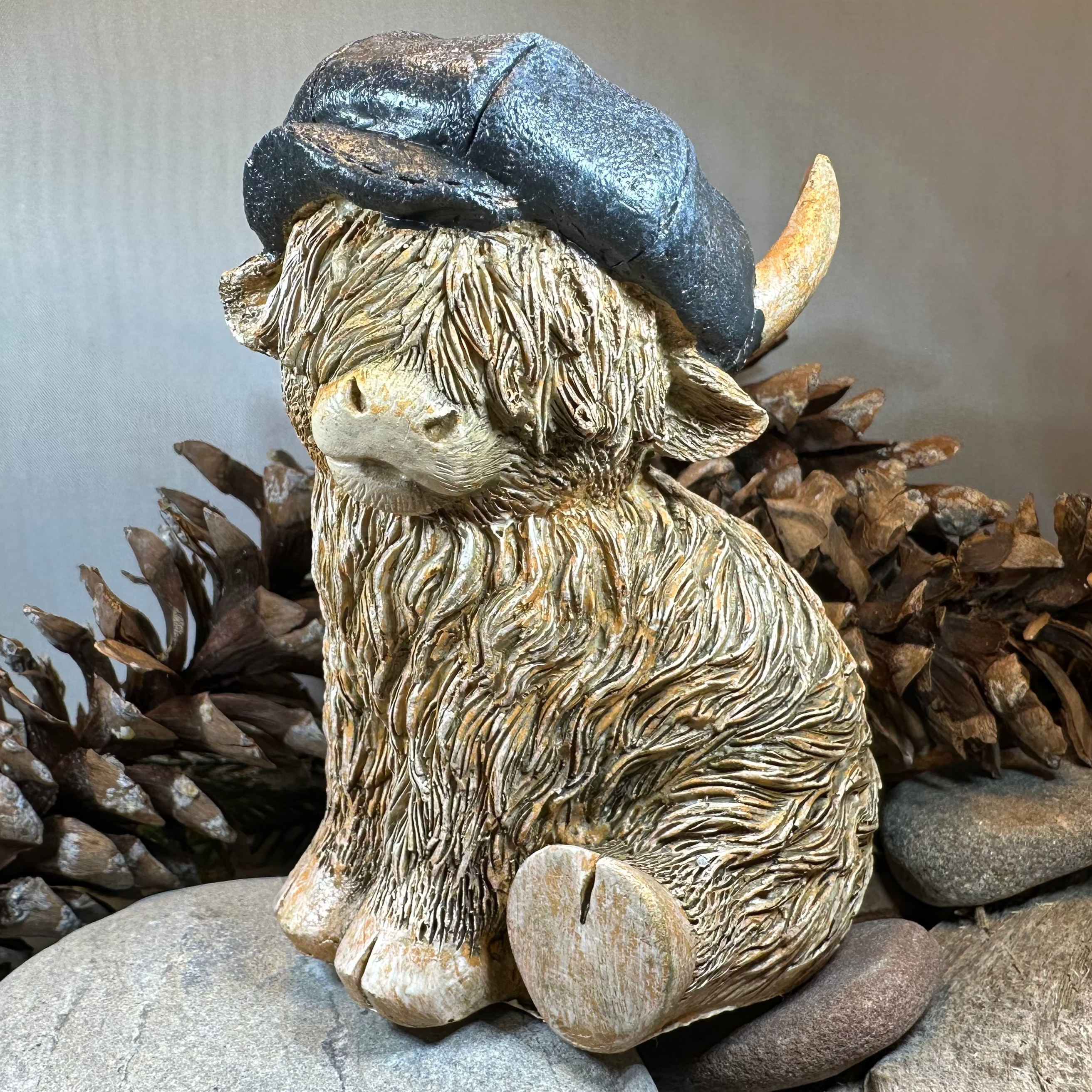 Cheeky Highland Cow Figurine