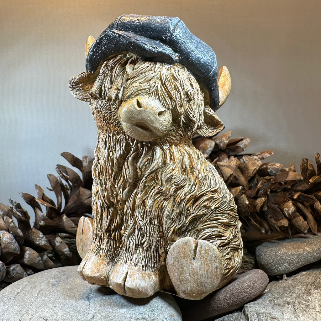 Cheeky Highland Cow Figurine