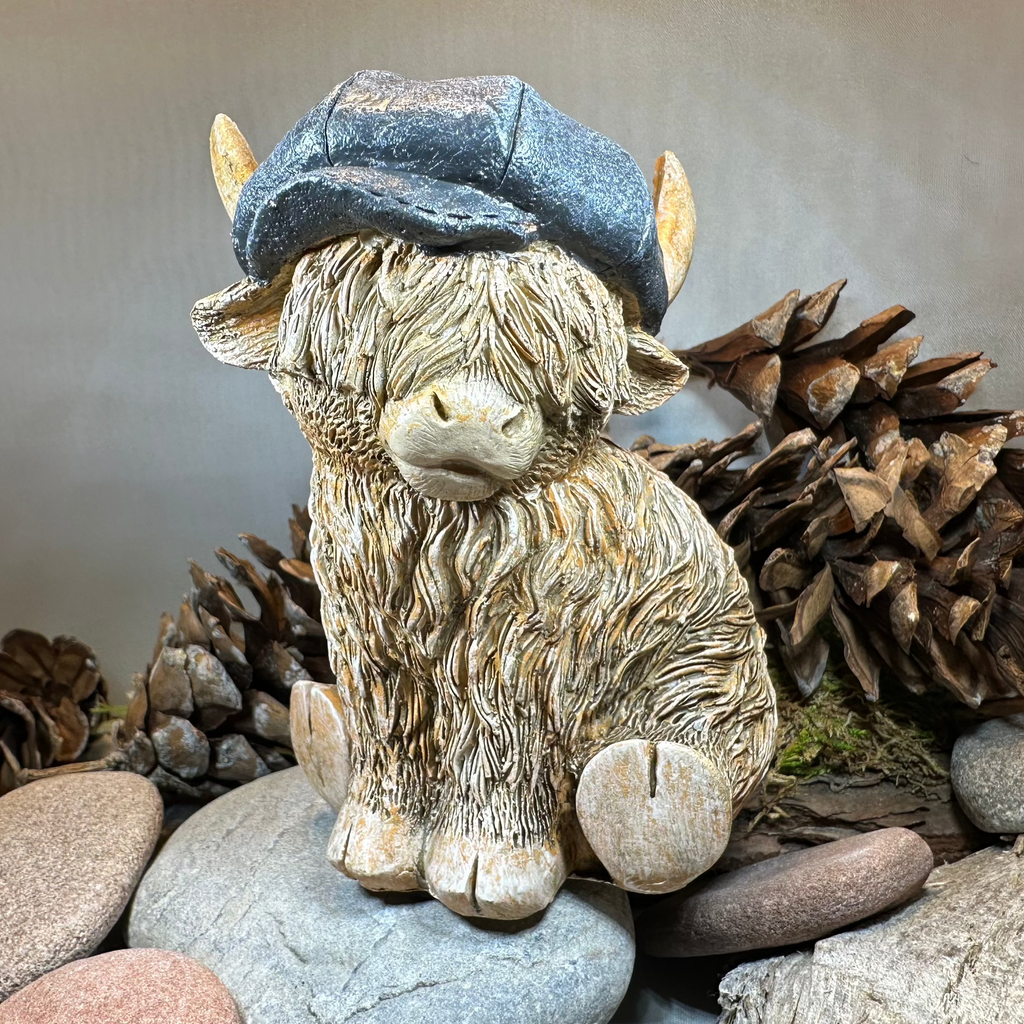 Cheeky Highland Cow Figurine