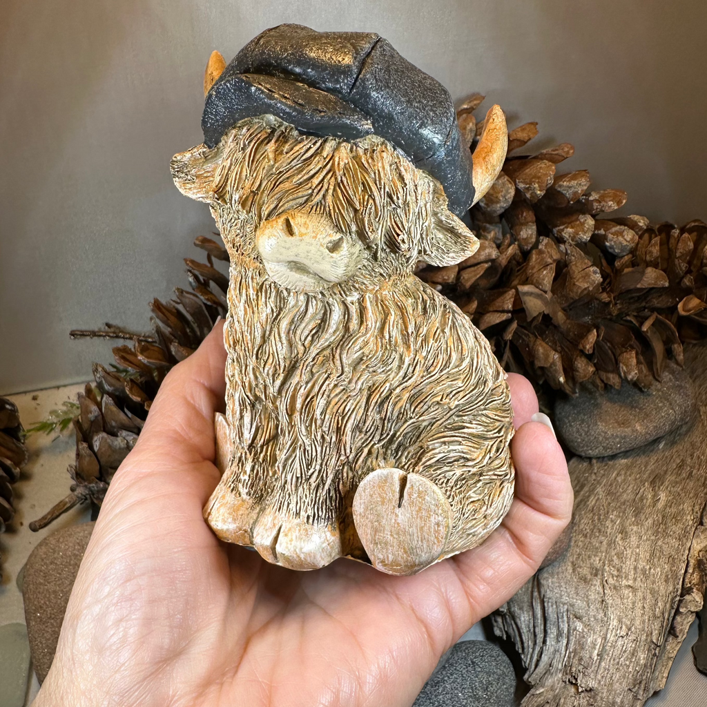 Cheeky Highland Cow Figurine