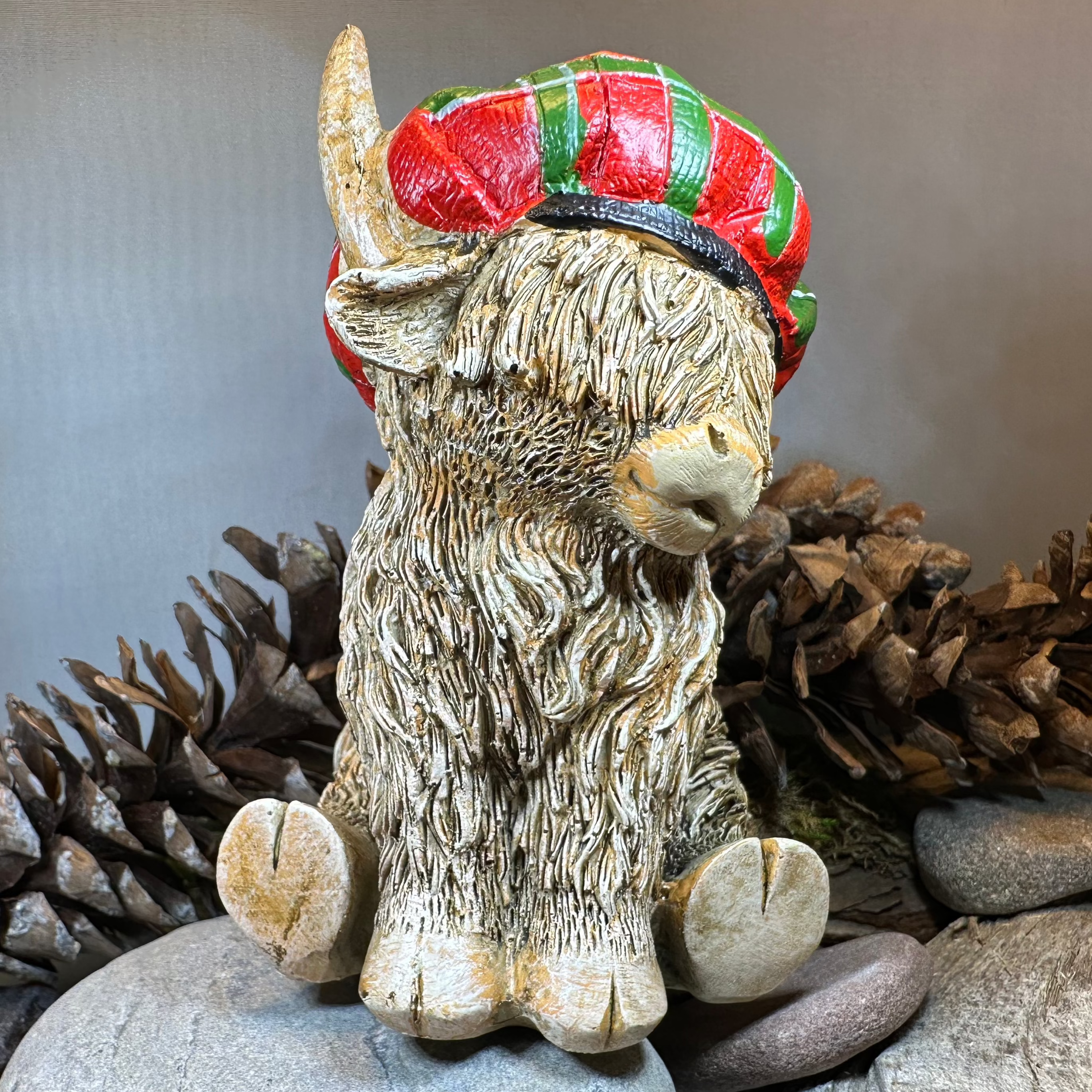 Tartan Highland Cow Figurine