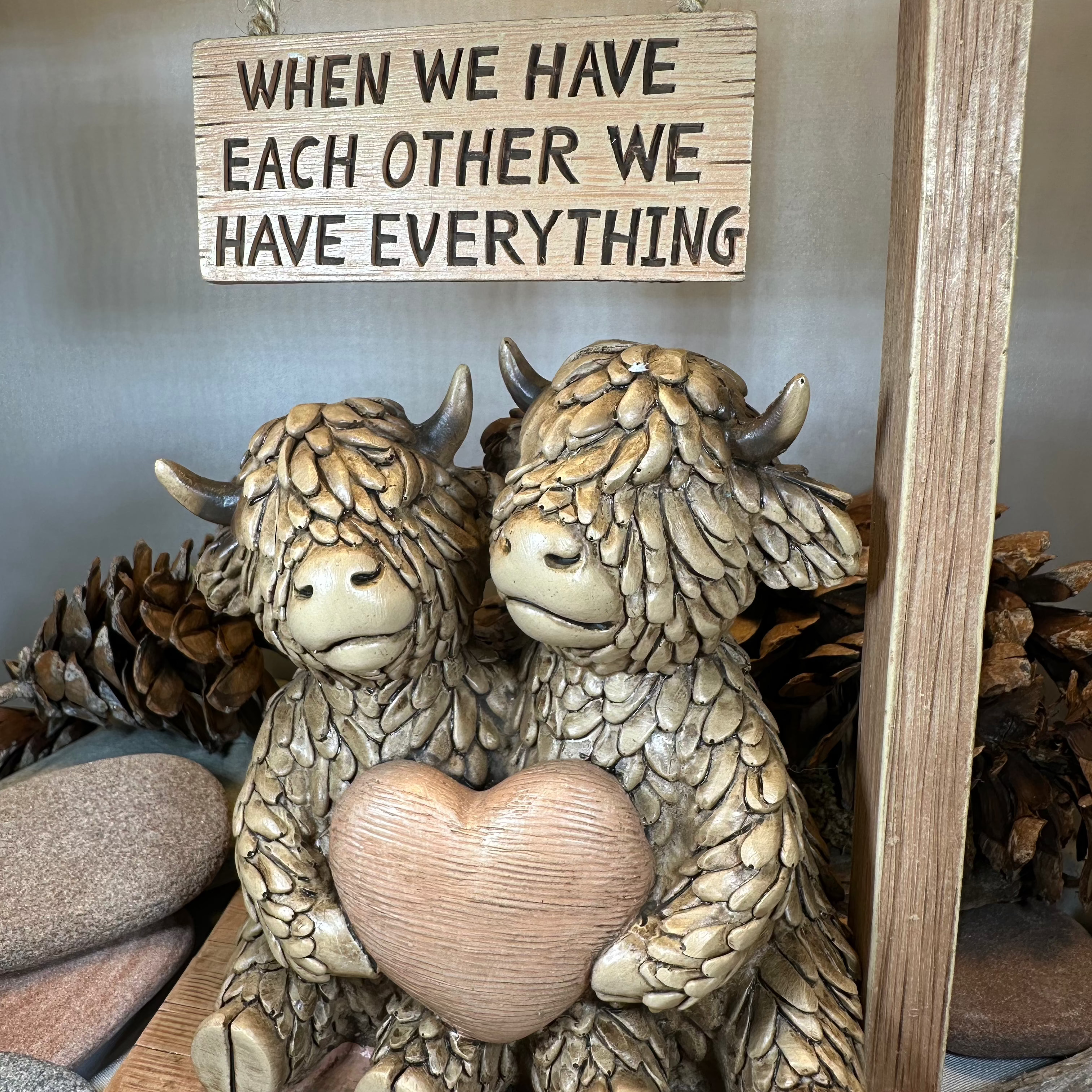 We Have Each Other Highland Cow Figurine