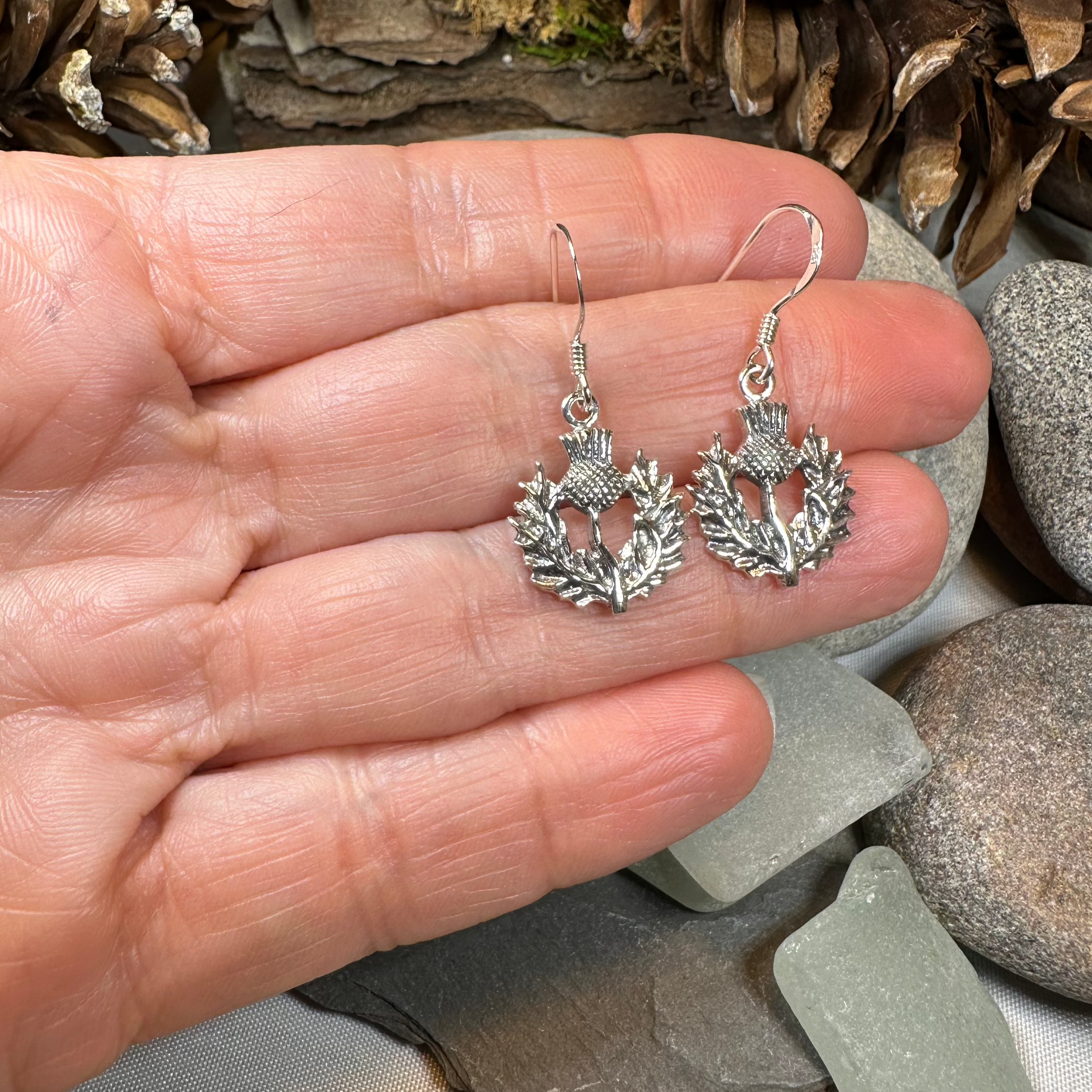 Alruna Scottish Thistle Earrings
