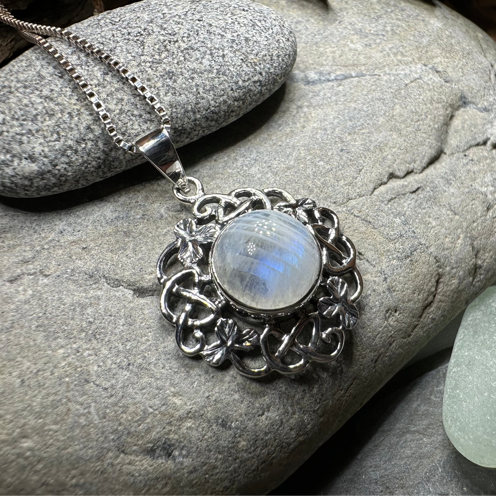 Elana Shamrock Moonstone Necklace