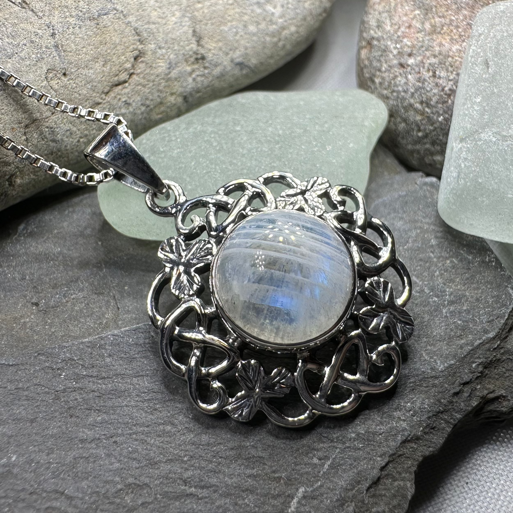 Elana Shamrock Moonstone Necklace