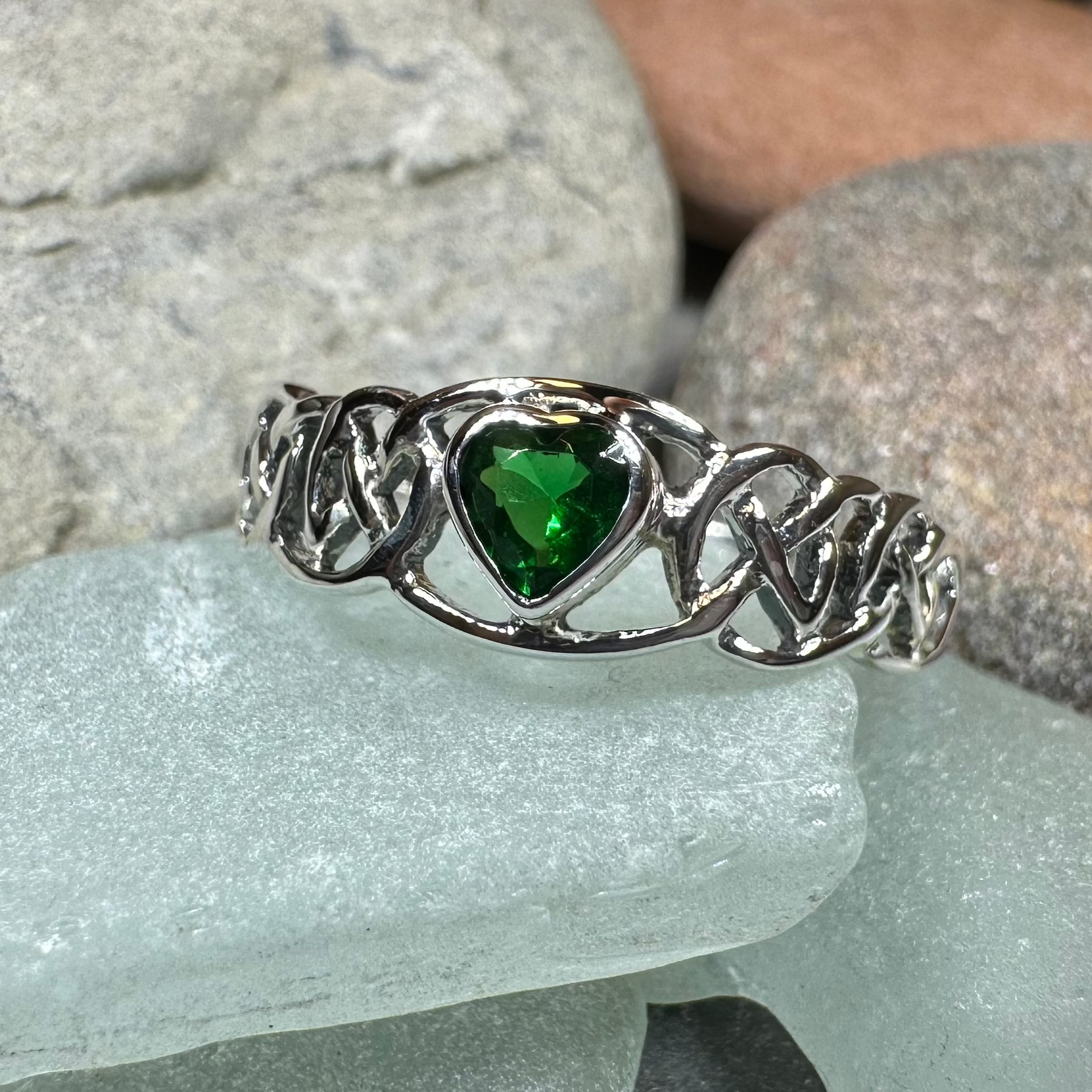 Amore Celtic Heart Ring in Sterling Silver