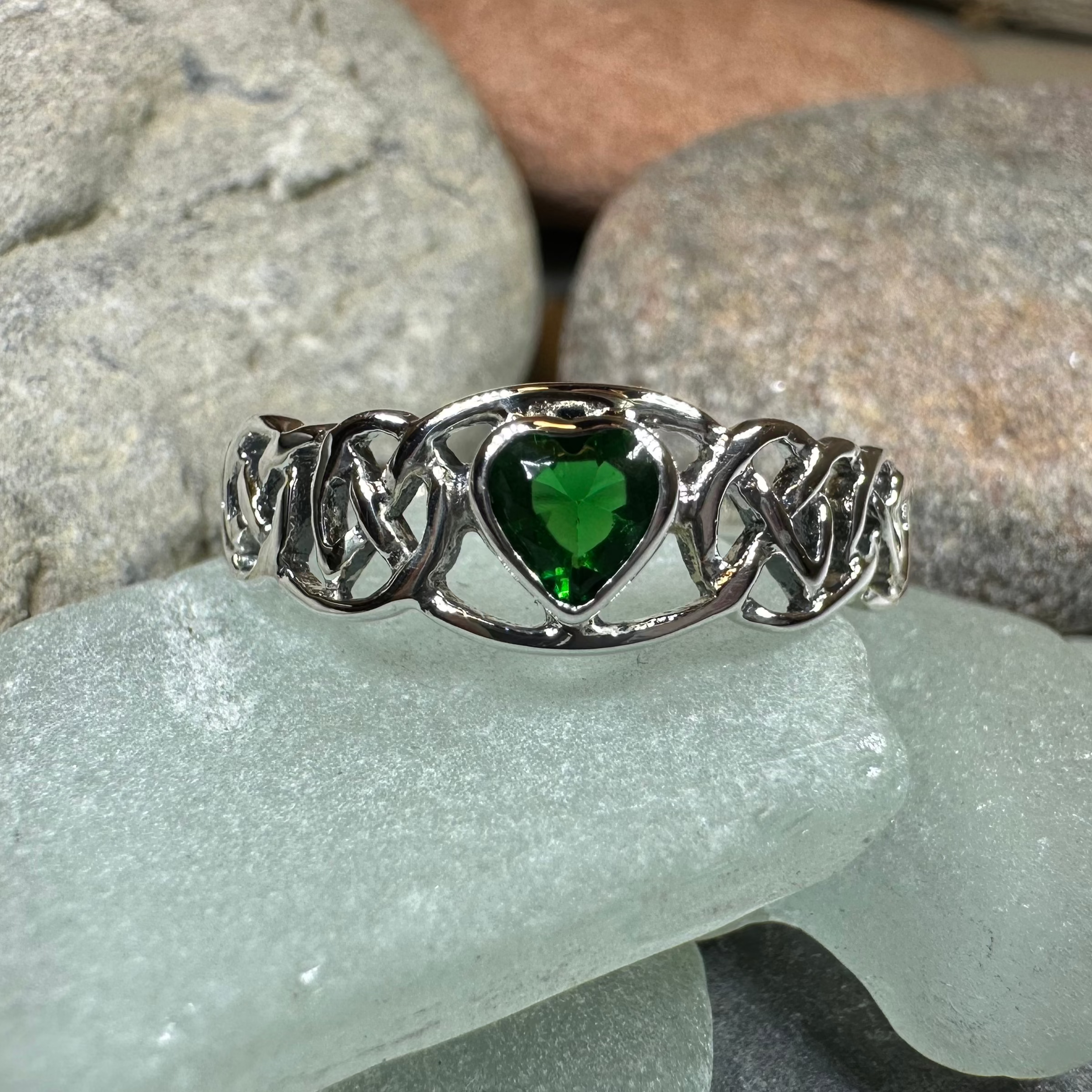 Amore Celtic Heart Ring in Sterling Silver