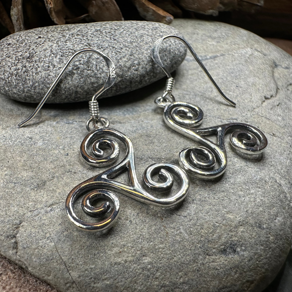 Elfwyn Celtic Spiral Earrings