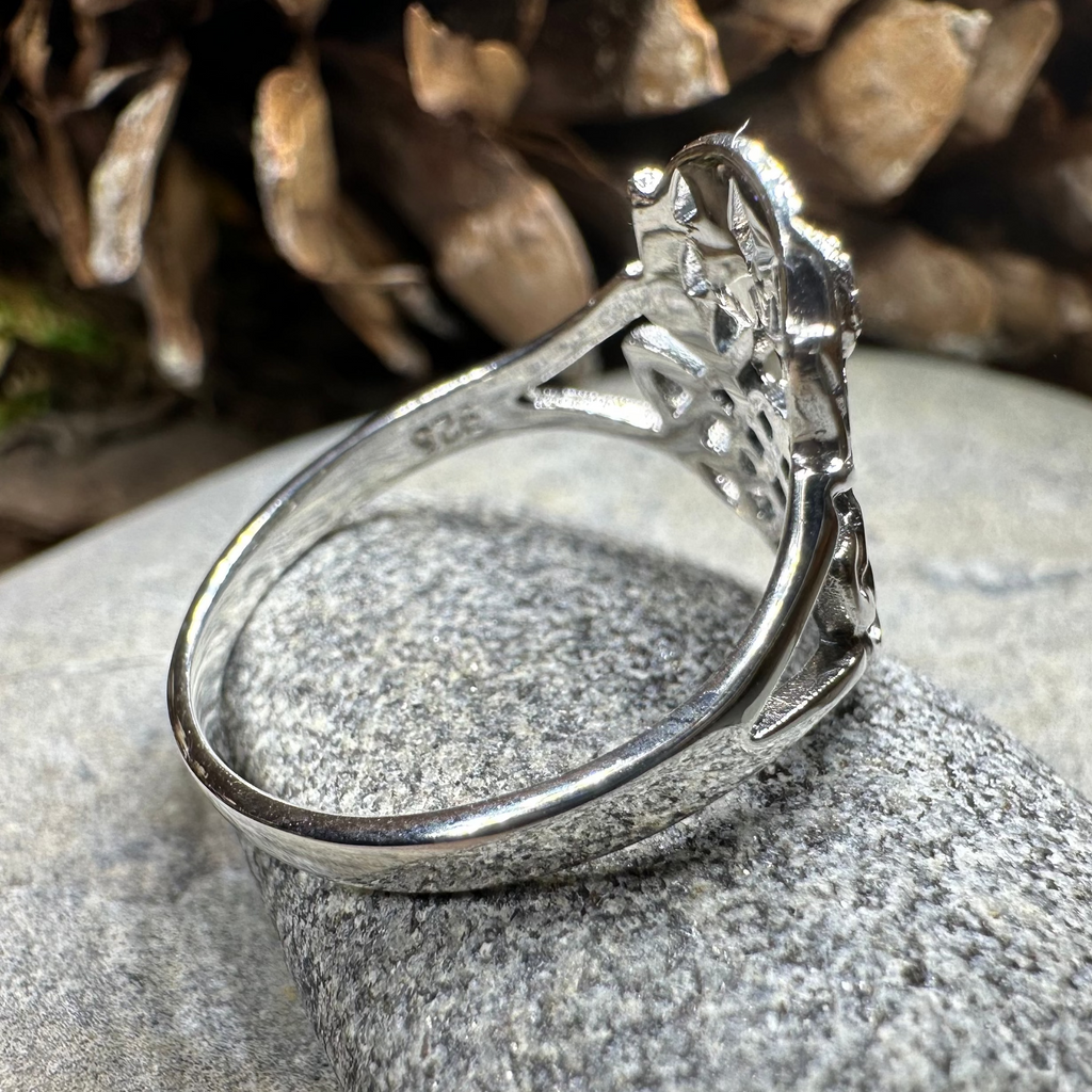Ainslee Scottish Thistle Ring in Sterling Silver