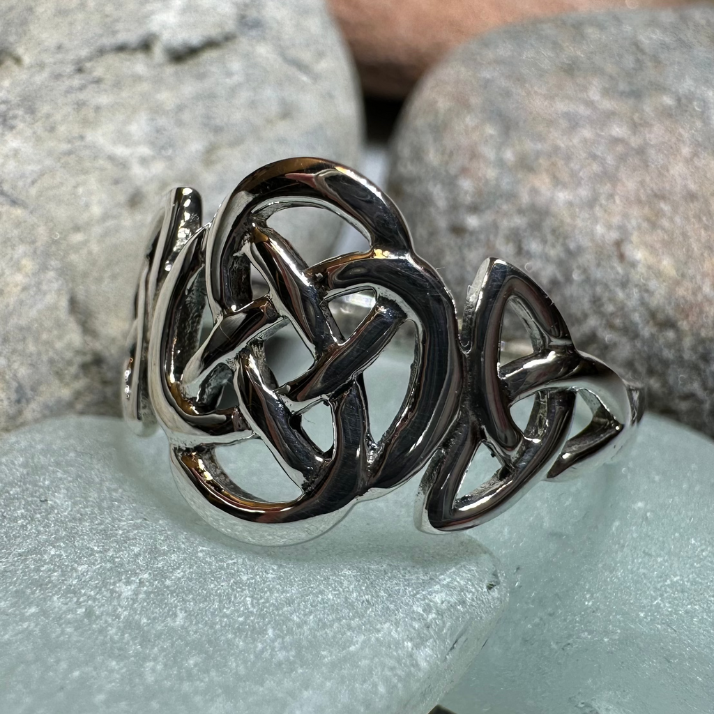 Asha Celtic Dara Knot Ring in Sterling Silver