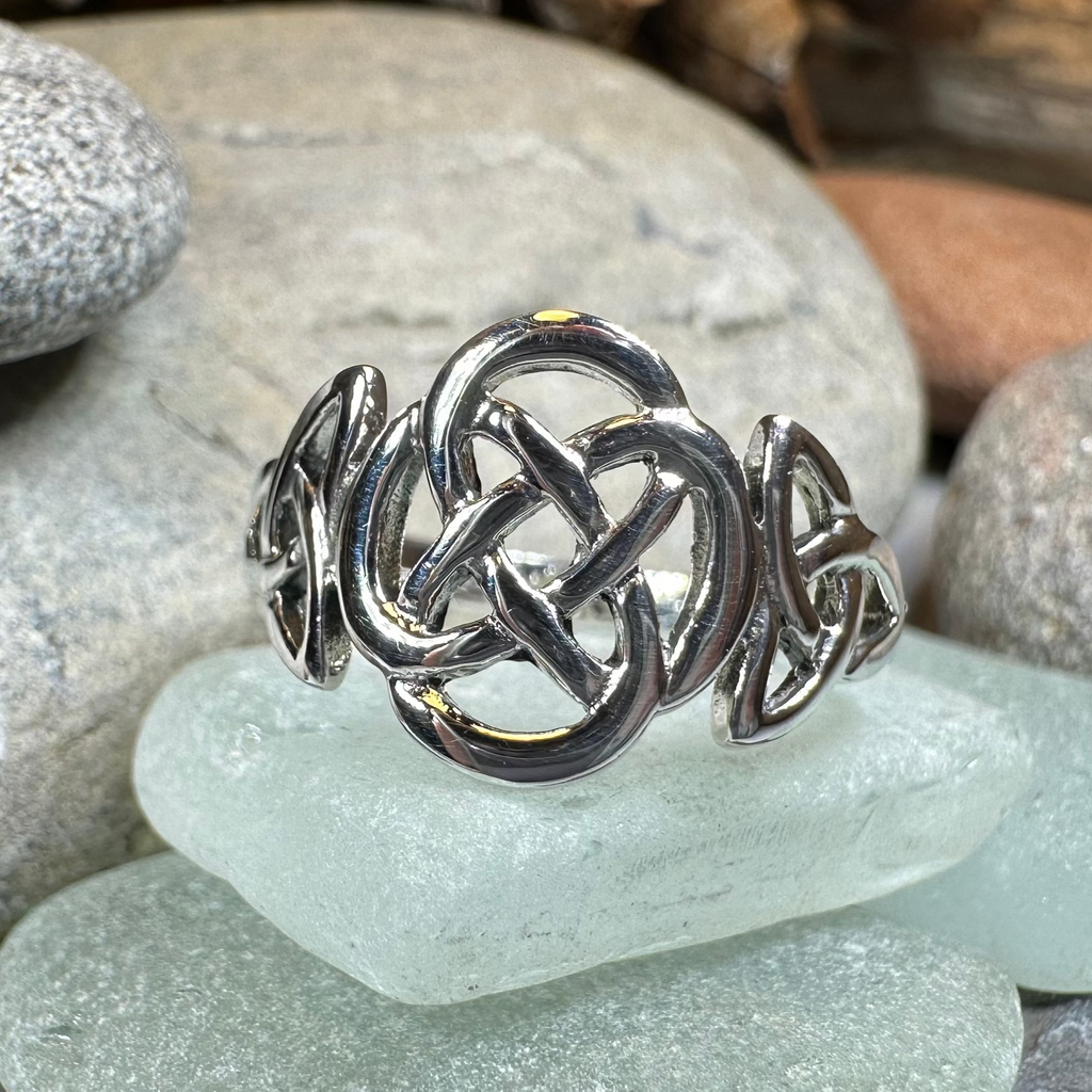 Asha Celtic Dara Knot Ring in Sterling Silver