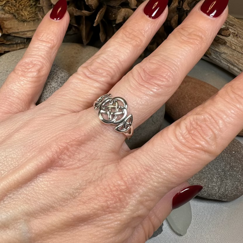 Asha Celtic Dara Knot Ring in Sterling Silver