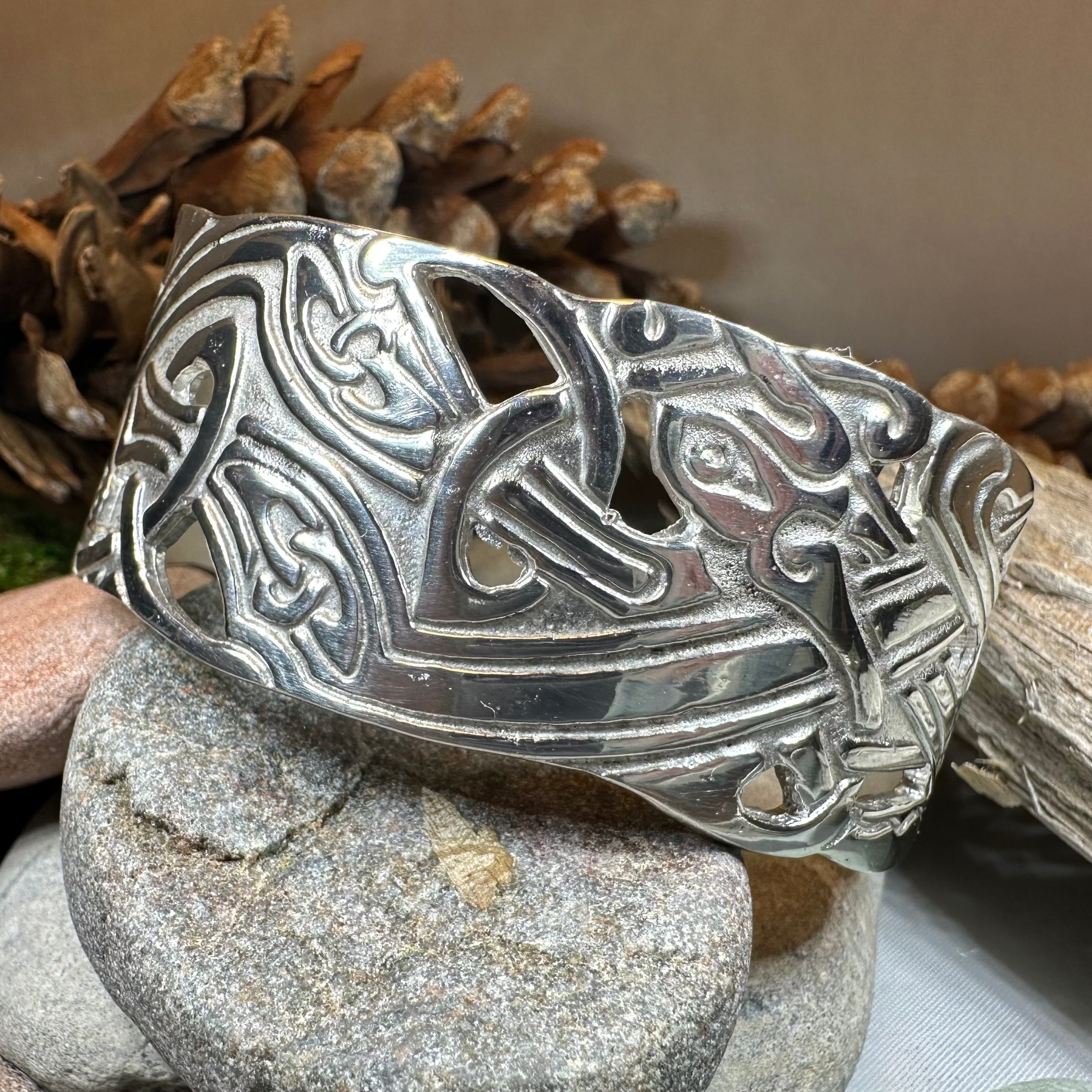 Hamilton Celtic Knot Cuff Bracelet - Handmade in Scotland