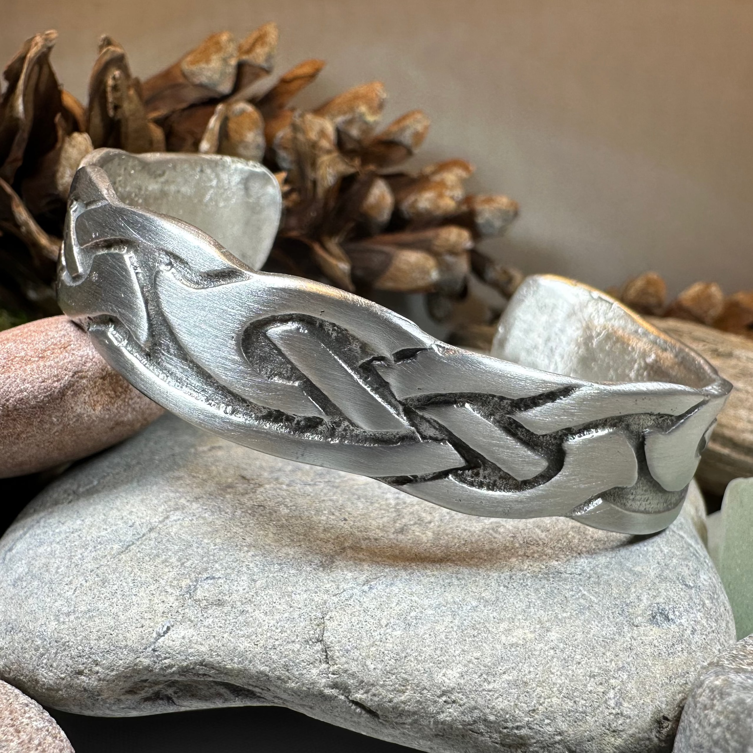 Cruth Celtic Pewter Cuff Bracelet - Handmade in Scotland