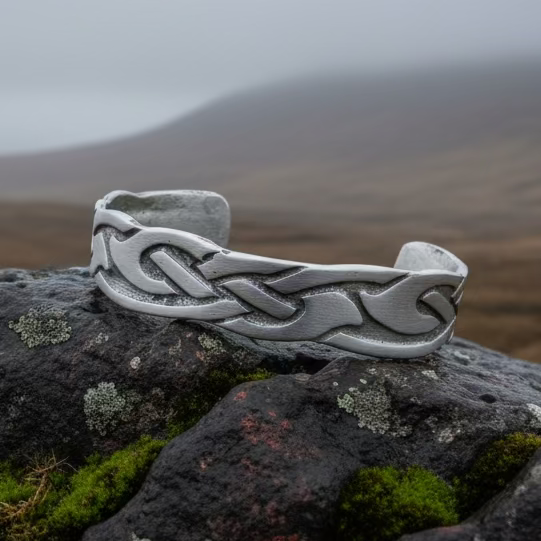 Cruth Celtic Pewter Cuff Bracelet - Handmade in Scotland