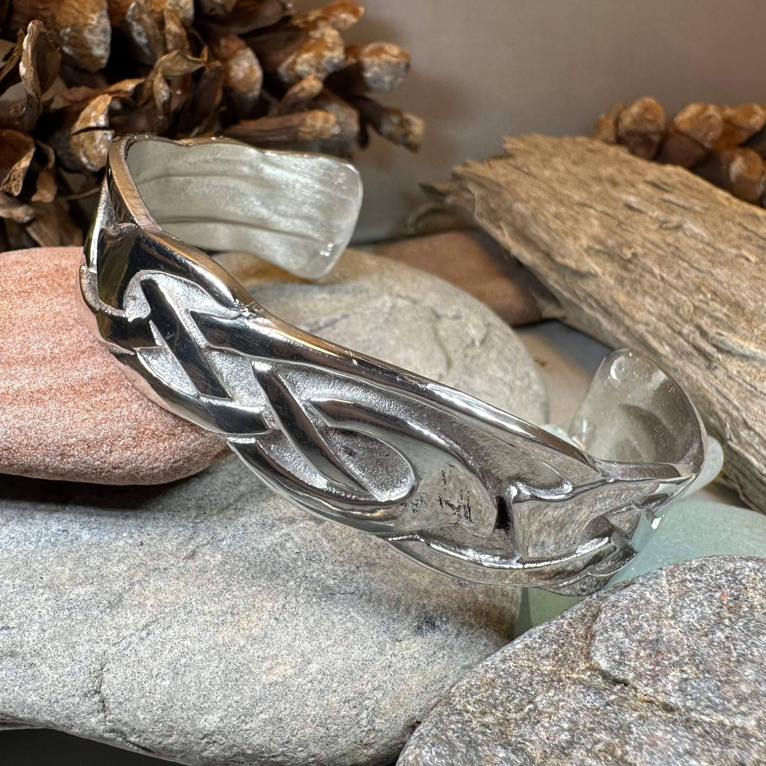 Cruth Celtic Pewter Cuff Bracelet - Handmade in Scotland